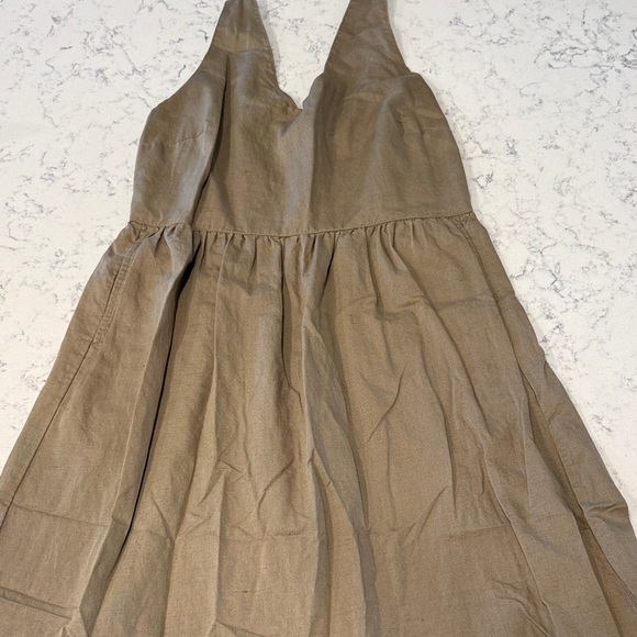 Pact Dresses & Skirts - Women's olive Khaki Sleeveless V-Neck Midi Dress by pact Size M